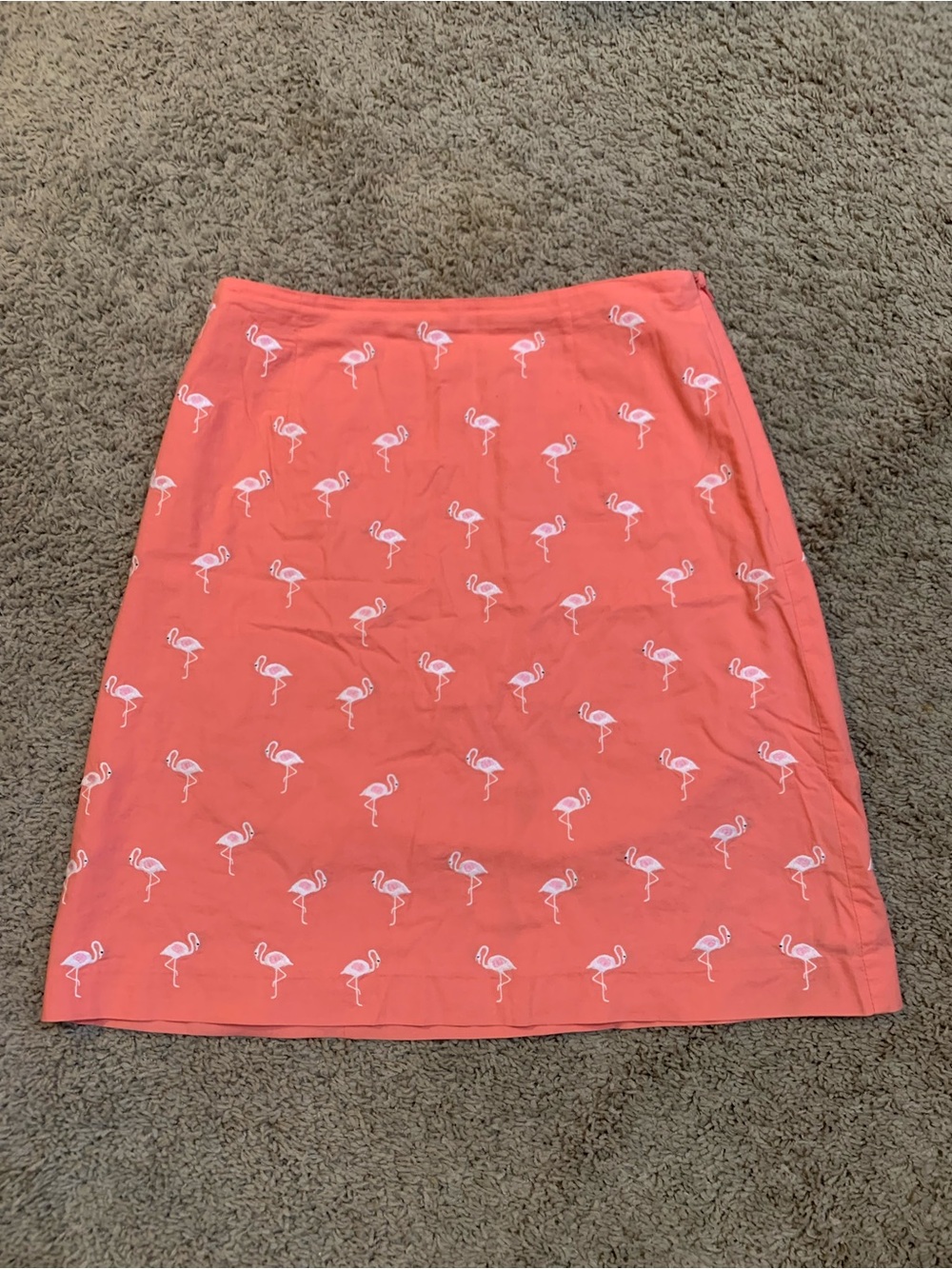 Talbots Petites Peach Flamingo Skirt 4P
